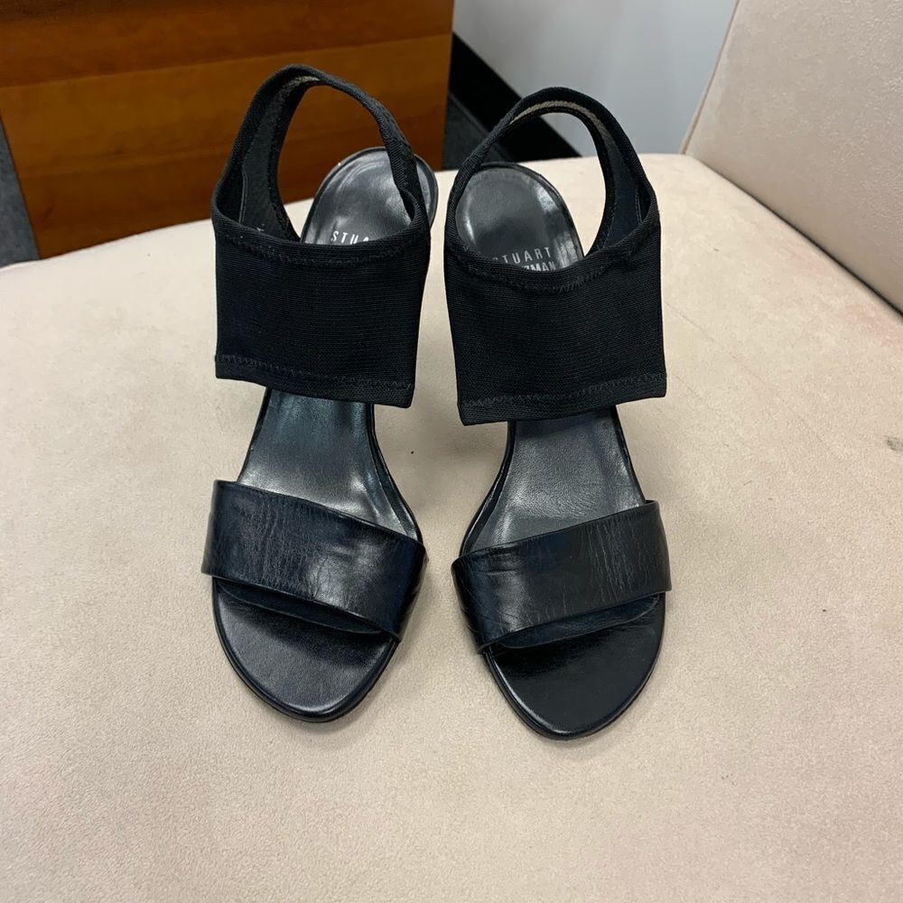 Stuart Weitzman Leather Stretch Stretch Heel sz 8
